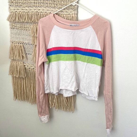 Wildfox Tops - Wildfox Mellow Stripes Sweatshirt
